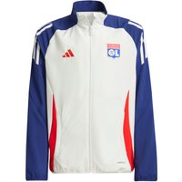 adidas Olympique Lyon Tiro 24 Präsentationsjacke 2024/25 Kinder IT5158 - white tint/midnight indigo/bright red 164 von adidas performance