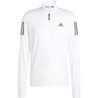 adidas Own The Run 1/2-Zip Lauf-Sweatshirt Herren 001A - white/white L von adidas performance
