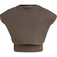 adidas Performance Power Boxy French Terry 3-Streifen Trainings-Tanktop Damen AEDR - shaoli XL von adidas performance