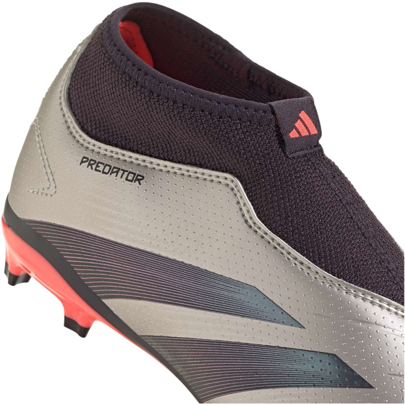 adidas Predator League Laceless FG Fußballschuhe Kinder IF6357 - platin met./aurora black/turbo 34 von adidas performance