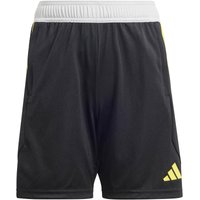 adidas Tiro 23 Competition Trainingsshorts Kinder HU1298 - black/team light grey/impact yellow 152 von adidas performance