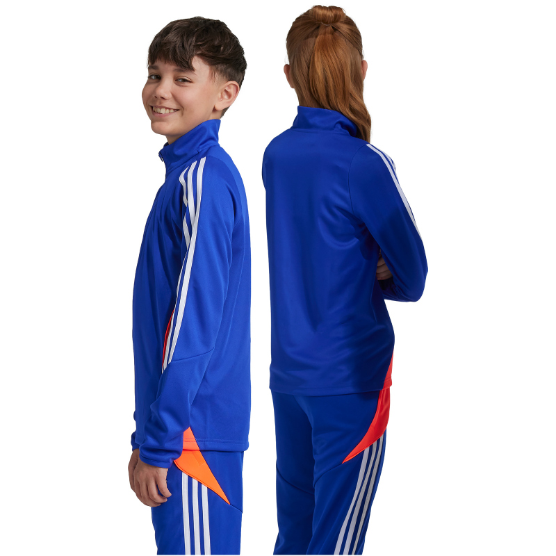 adidas Tiro 24 Training-Sweatshirt Kinder JE2002 - lucid blue/white/app solar red 140 von adidas performance