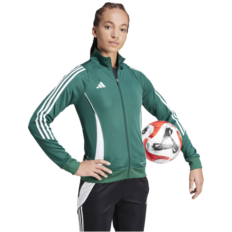 adidas Tiro24 Trainingsjacke Damen AD8T - drkgrn/white S von adidas performance