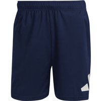 adidas Train Essentials Logo Training Shorts Herren IB8124 - dark blue/white L/7" von adidas performance