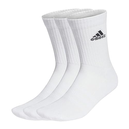 adidas Unisex Cushioned Crew Socks 3 Pairs, White / Black, 48-51 adidas Unisex Cushioned Crew Socks 3 Pairs, White / Black, 48-51 von adidas