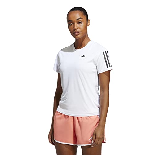 Adidas Damen T-Shirt (Short Sleeve) Own The Run Tee, White, IC5189, S von adidas