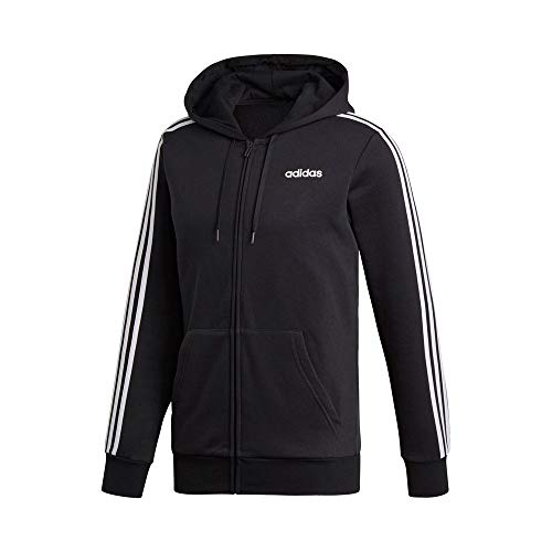 Adidas Herren Essentials 3-Streifen Full Zip Fleece Sweatshirt, Schwarz (Black Dq3101), L von adidas