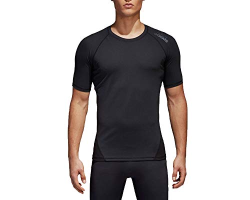 Adidas Herren Kurzarm T-Shirt Alphaskin Sport, Black, M, CF7235 von adidas