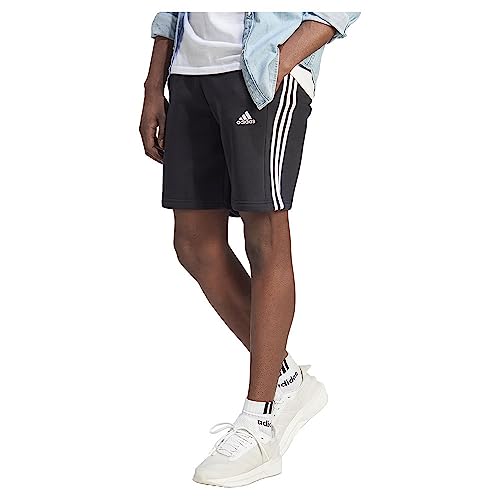 adidas Herren Essentials Fleece 3-Stripes Shorts, Black, S adidas Herren Essentials Fleece 3-Stripes Shorts, Black, S von adidas