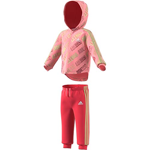 Adidas Kinder I Shiny FZ HD J Tracksuit, Pink, 0-3M von adidas