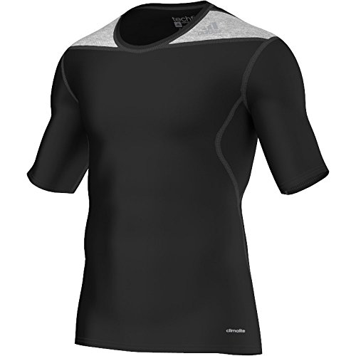 Adidas Techfit Base Shortsleeve T-Shirt, Größe:S;Farbe:Schwarz-Grau Adidas Techfit Base Shortsleeve T-Shirt, Größe:S;Farbe:Schwarz-Grau von adidas