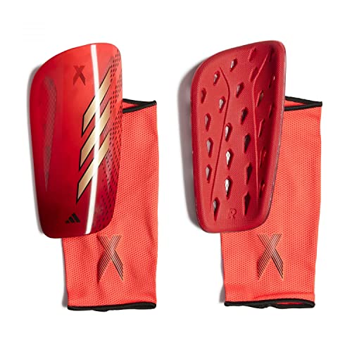 Adidas Unisex Shin Guard X Speedportal League Shin Guards, Solar Red/Gold Met./Better Scarlet, HZ7275, M von adidas