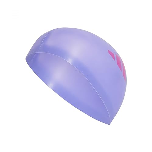 Adidas Unisex adidas 3-Streifen Swim Cap Violet Fusion/Pink Fusion One Size von adidas