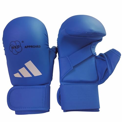 adidas Uni WKF Karate Handschuhe mit Daumen, Blau, L von adidas