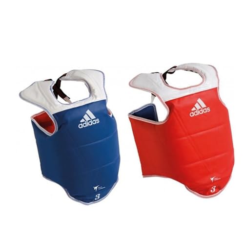 adidas WT Taekwondo Martial Arts TKD Body Protector Chest Guard Kampfsport Körperschutz Brustschutz, blau, Größe S von adidas