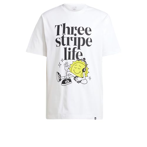 adidas Herren Positivity Graphic Tee, White, L adidas Herren Positivity Graphic Tee, White, L von adidas