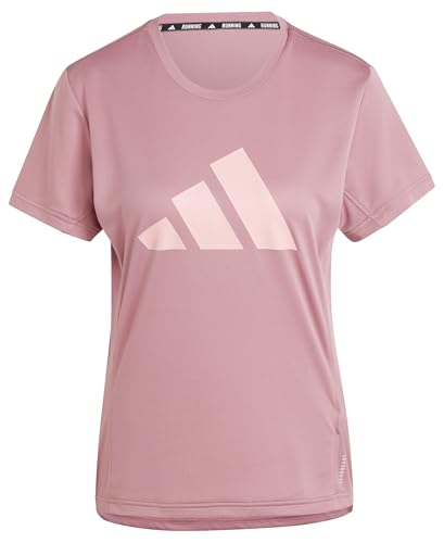 adidas Damen Run It Stripes Tee, preloved Crimson, S adidas Damen Run It Stripes Tee, preloved Crimson, S von adidas