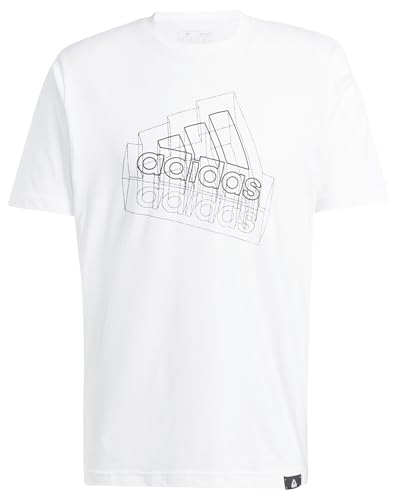 adidas Herren TECH BOS Graphic Tee, White, S adidas Herren TECH BOS Graphic Tee, White, S von adidas