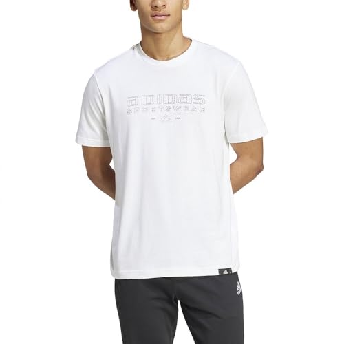 adidas Herren TECH LINEAR Graphic Tee, White, S Tall adidas Herren TECH LINEAR Graphic Tee, White, S Tall von adidas