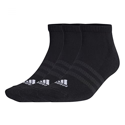 adidas Unisex Cushioned Sportswear 3 Pairs Sneaker-Socken, Black/White, L von adidas