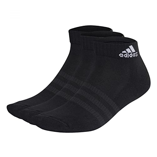 adidas Unisex Cushioned Sportswear 3 Pairs Knöchelsocken, Black/White von adidas