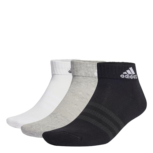 adidas, Cushioned Sportswear Ankle Socks 6 Pairs, Socken, Mittel Graue/Weiß/Schwarz, M, Unisex-Adult von adidas
