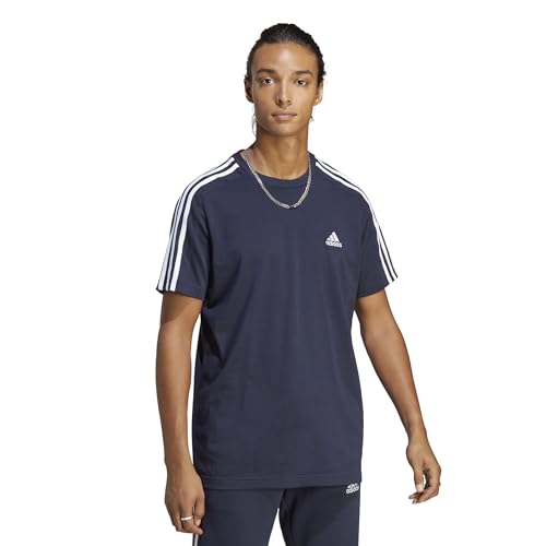 Adidas, Essentials Single Jersey 3-Stripes, T-Shirt, Legende Tinte/Weiß, Xl, Mann von adidas
