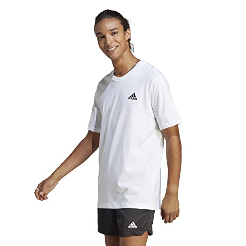 adidas Herren Essentials Single Jersey Embroidered Small Logo Tee, White, XL adidas Herren Essentials Single Jersey Embroidered Small Logo Tee, White, XL von adidas