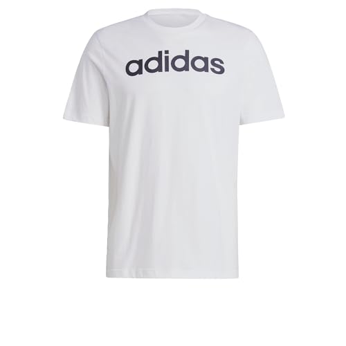 adidas Herren Essentials Single Jersey Linear Embroidered Logo Tee, White / Black, M adidas Herren Essentials Single Jersey Linear Embroidered Logo Tee, White / Black, M von adidas