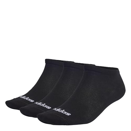 adidas Unisex Thin Linear Low-Cut Socks 3 Pairs, Black / White, 45-48 adidas Unisex Thin Linear Low-Cut Socks 3 Pairs, Black / White, 45-48 von adidas