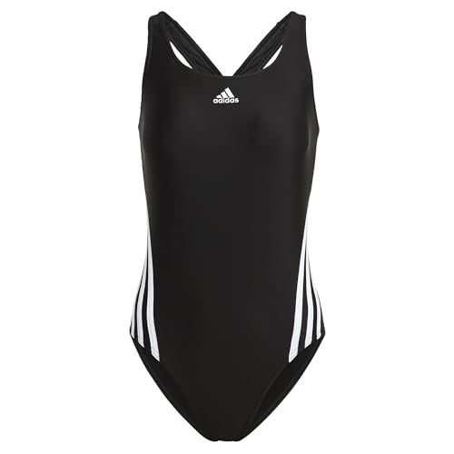 adidas Damen 3 Stripes Badeanzüge, Schwarz, 42 von adidas