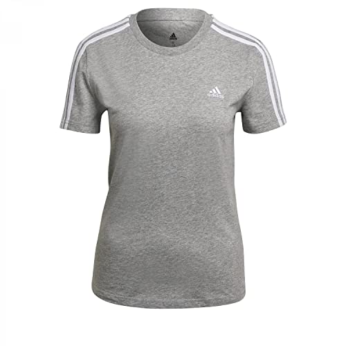 Adidas 3S T T-Shirt Mgreyh/White M von adidas