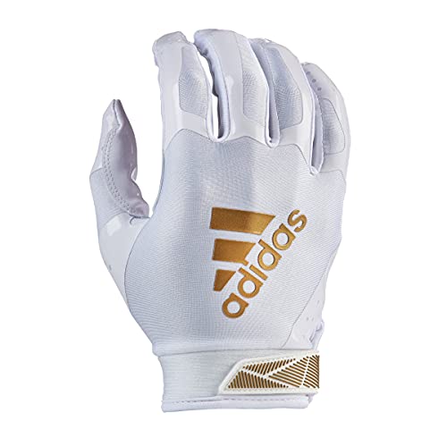 adidas ADIFAST 3.0 Youth Football Receiver Glove, White/Metallic Gold, Large von adidas