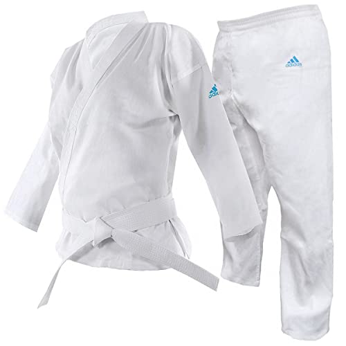 adidas Adistart Karate Uniform 7oz Martial Arts Student Gi Karateanzug für Kampfsport, 200 g, weiß, 180 cm von adidas