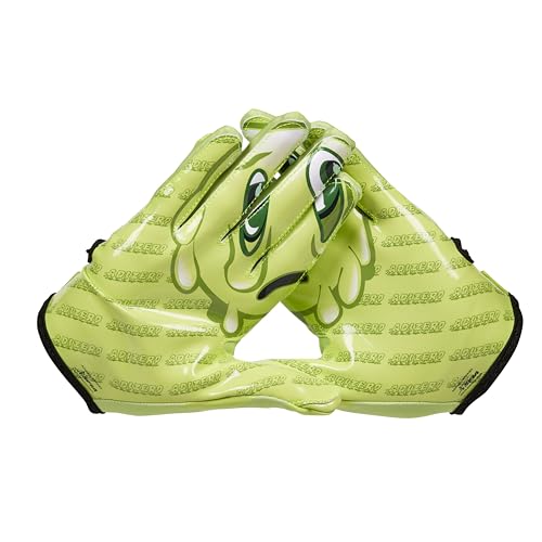 adidas Adizero 12 Big Mood Slime Fußball-Handschuhe für Erwachsene, Limettengrün, Größe M von adidas