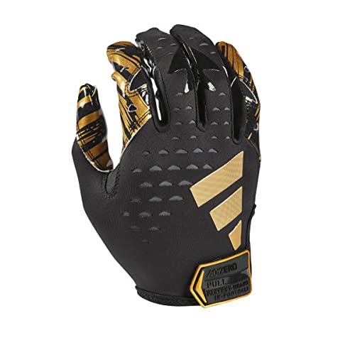 adidas Adizero 13 Fußball Receiver Handschuhe, Schwarz/Metallic Gold, Größe M von adidas