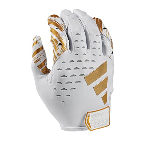adidas Adizero 13 Fußball Receiver Handschuhe, Weiß/Metallic Gold, X-Large von adidas