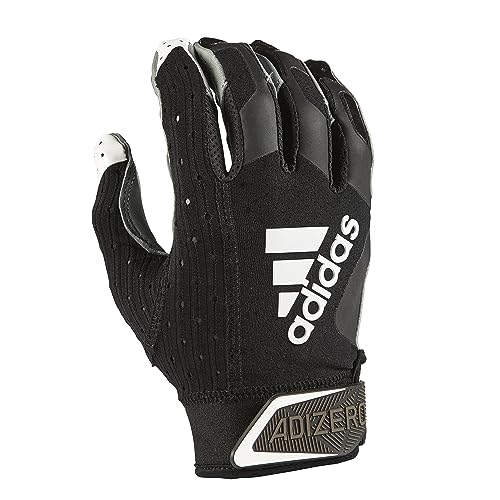 adidas Adizero 9.0 Leather Palm Adult Receiver Fußballhandschuhe, Schwarz-Weiß, Größe M, Premium-Fußballausrüstung und Ausrüstung von adidas