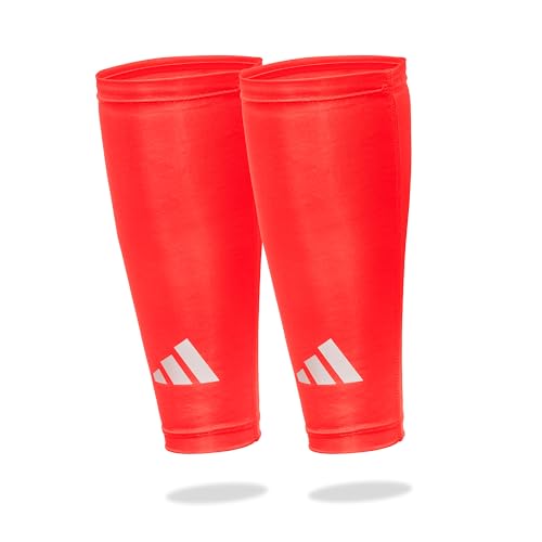 adidas Aeroready Waden Kompression, feuchtigkeitsabsorbierende Beinlinge, atmungsaktiv, leicht, elastisch, reflektierend (Rot, S/M) von adidas