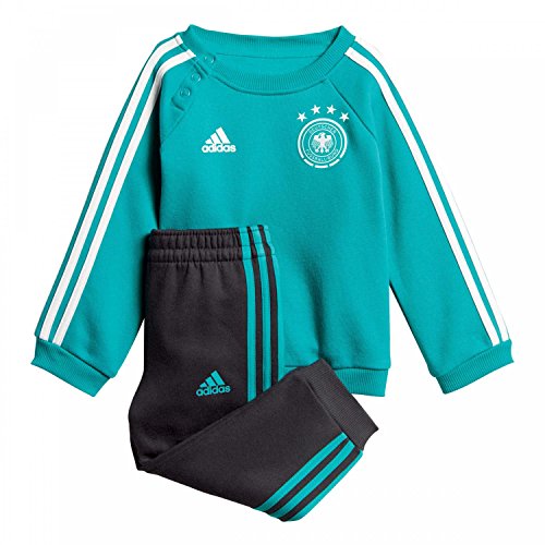 adidas Baby DFB 3 Stripes Babyjogger Trainingsanzug, EQT Green s16/Black/White, 62 von adidas