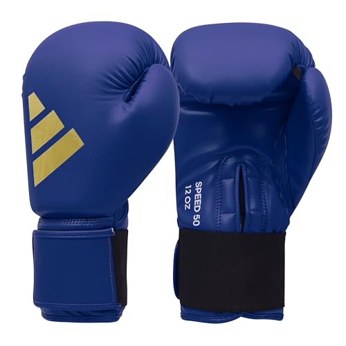 adidas Boxhandschuhe Speed 50, Erwachsene, Boxing Gloves 14 oz, Punchinghandschuhe komfortabel und langlebig, blau von adidas