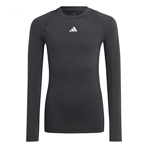 Adidas Boys T-Shirt (Long Sleeve) Techfit Aeroready Long-Sleeve Top, Black, IA2025, 140 von Adidas