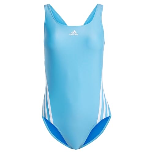 adidas Women's 3-Stripes Swimsuit Badeanzug, Blue Burst/Green Spark, 36 adidas Women's 3-Stripes Swimsuit Badeanzug, Blue Burst/Green Spark, 36 von adidas