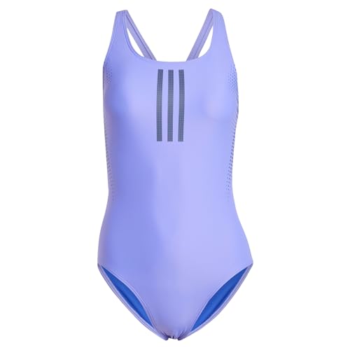 adidas Damen 3 Stripes Rubber Graphic Swimsuit Badeanzug, Cobalt Blue, von adidas