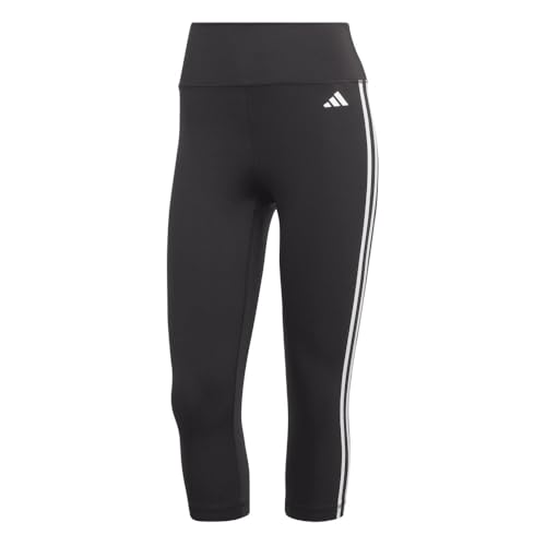 adidas Damen Train Essentials 3-Stripes High-Waisted 3/4 Leggings, Black, S adidas Damen Train Essentials 3-Stripes High-Waisted 3/4 Leggings, Black, S von adidas