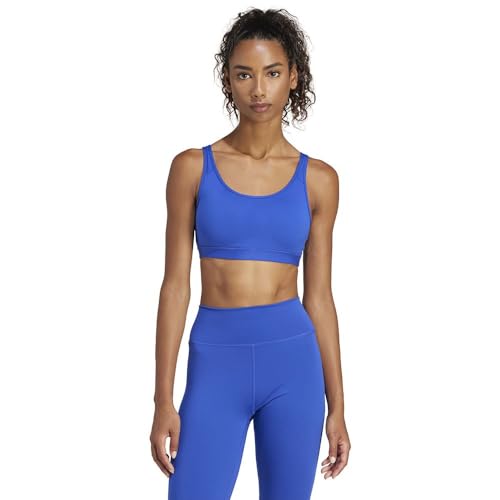 adidas Women's All Me Essentials Medium-Support Bra Sport-BH, semi Lucid Blue, XS A-B von adidas