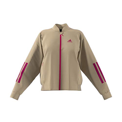 adidas Damen BTS Fleece Jacke, Savann/Bopink, 2XL von adidas