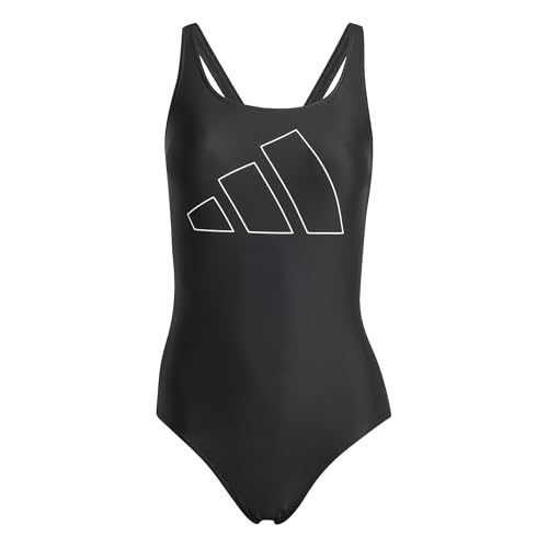 adidas Damen-Badeanzug, Big Bars, X-Rücken, Einteiler, schwarz/weiß, 128 adidas Damen-Badeanzug, Big Bars, X-Rücken, Einteiler, schwarz/weiß, 128 von adidas