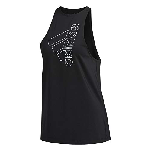 adidas Damen Badge of Sport Tanktop, Black/White, XS von adidas