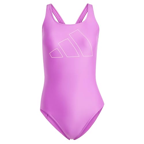 adidas Damen Big Bars Swimsuit Badeanzug, Purple Burst, von adidas